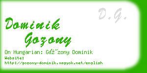 dominik gozony business card